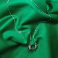 Stylish Spike Pendant Necklace, Stainless steel Gunmetal pendant Sterling Silver Stainless Steel Pendant