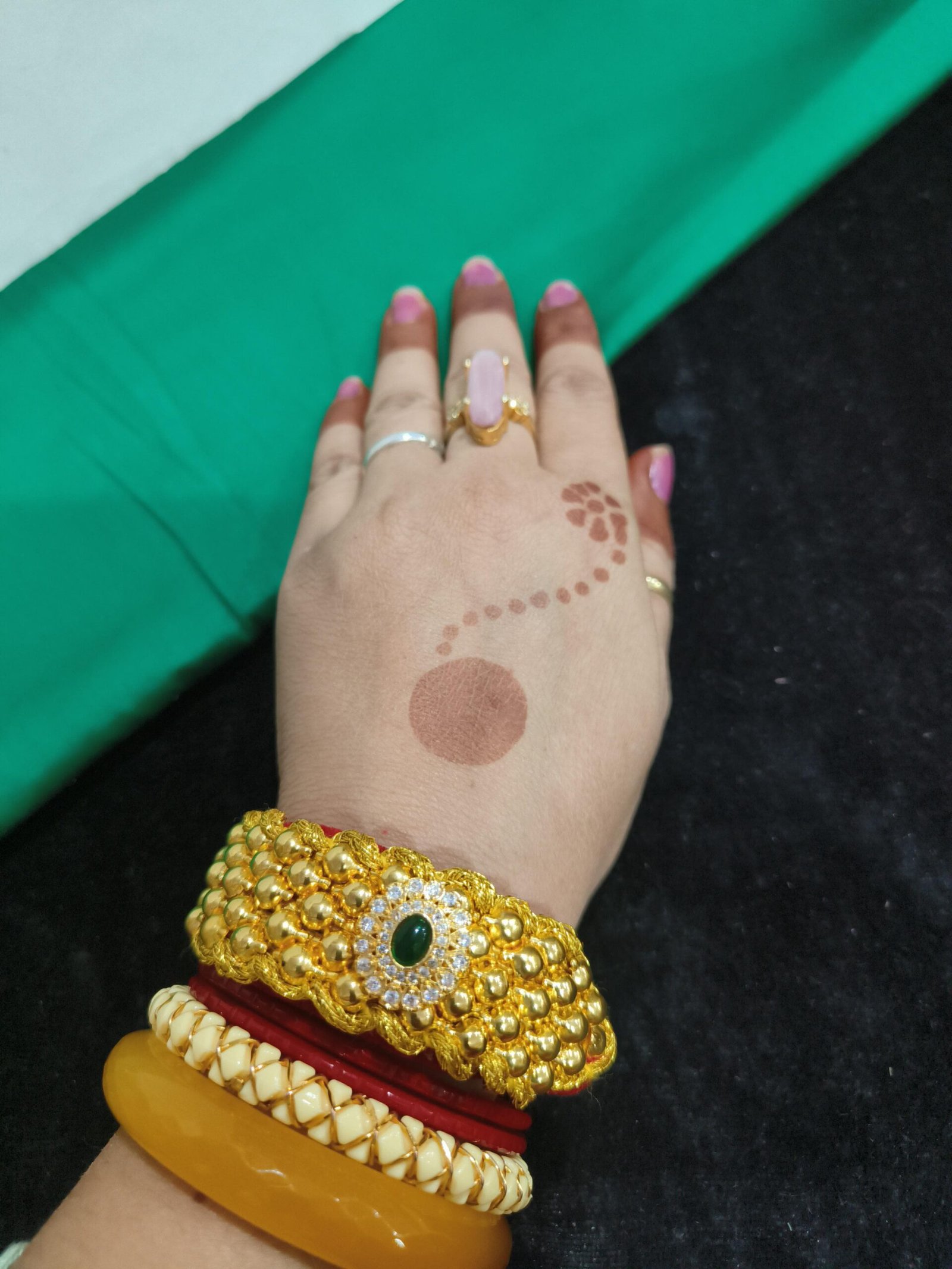 Rajputi Pauchi Armlet for Women - Gold Plated with Moti Pearls & AD Stones