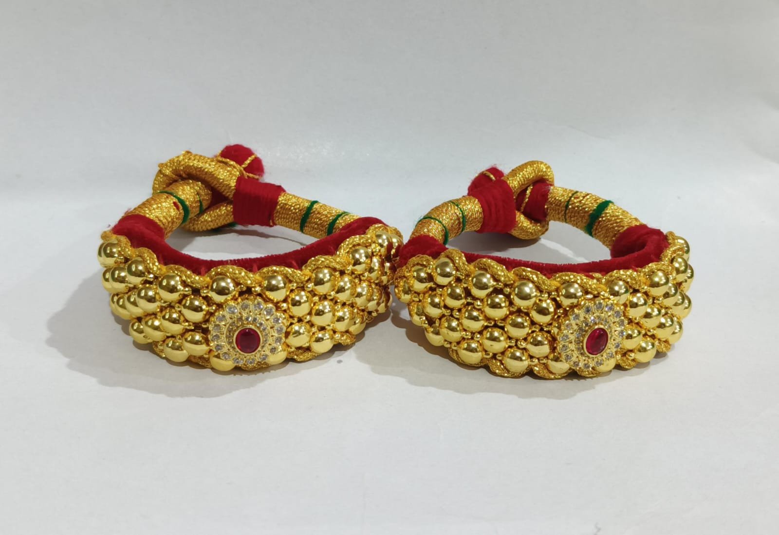 Rajputi Pauchi Armlet for Women - Gold Plated with Moti Pearls & AD Stones