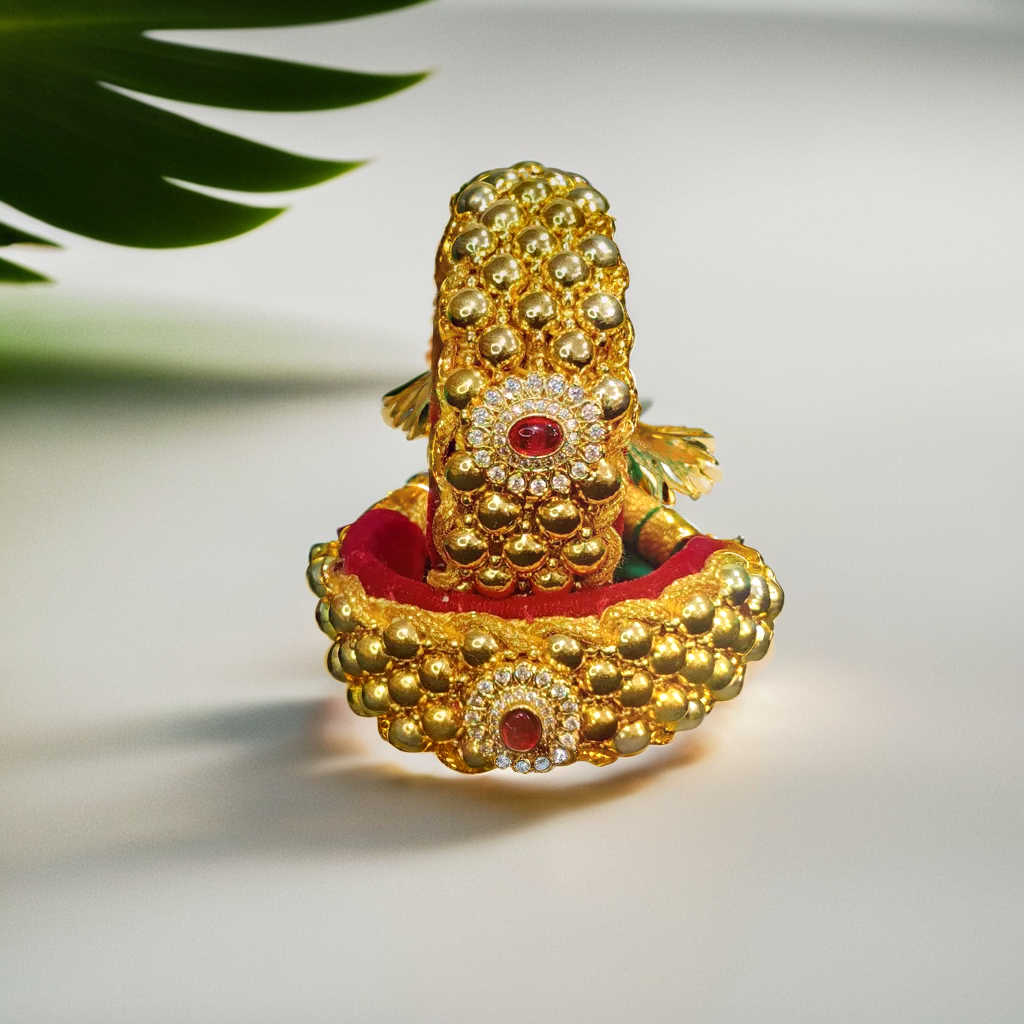 Rajputi Pauchi Armlet for Women - Gold Plated with Moti Pearls & AD Stones