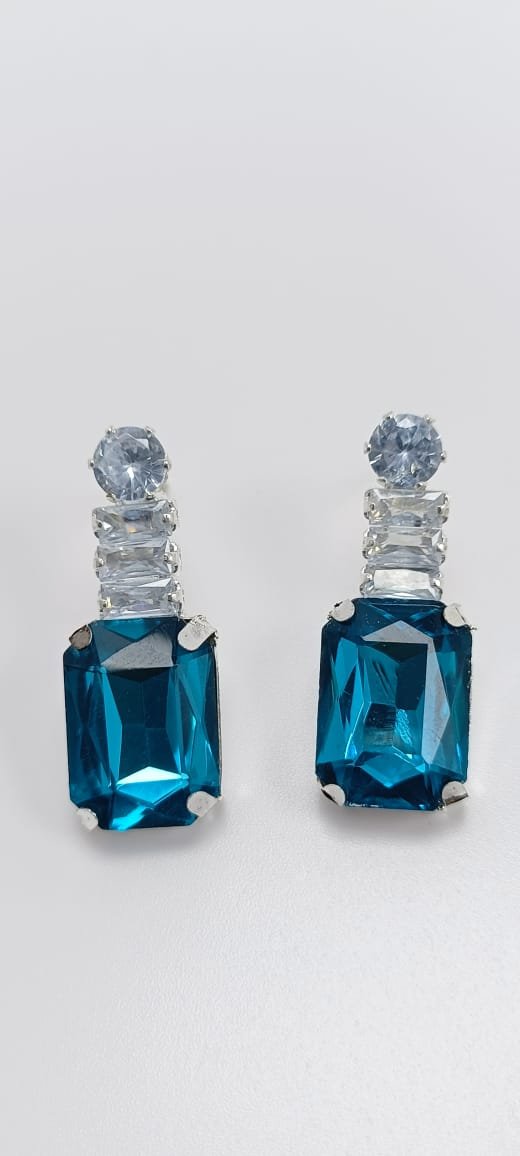 Mystic Cubic Zerconia Crystal Necklace and Earrings Set, Chain with Pendant, Fashion Jewellery