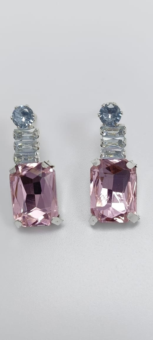 Mystic Cubic Zerconia Crystal Necklace and Earrings Set, Chain with Pendant, Fashion Jewellery